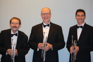 Kelly Bussell, Mac Fry, and Logan May, trumpet soloists